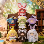 Full set Opera Series vintage theatre bunny plush blind box dolls displayed on wooden cabinet home decor